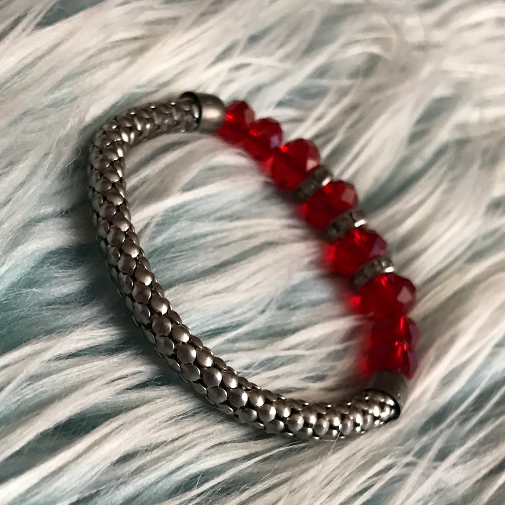 Red & Silver Bracelet